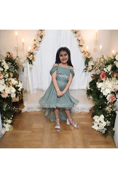 Ahsenimbebe ÇAPRAZ İPLİ KUYRUKLU KISA GEZBOY ABİYE ELBİSE