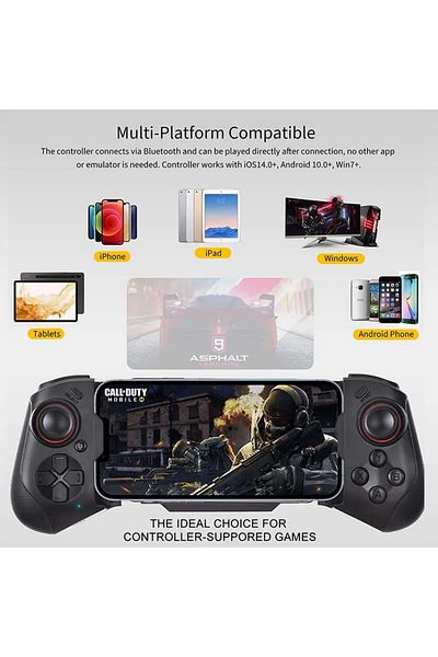 OEM Gamepad Controller 2 in 1, phone, tablet, PC, extendable, battery, Wi-fi, Android, iOS, Window