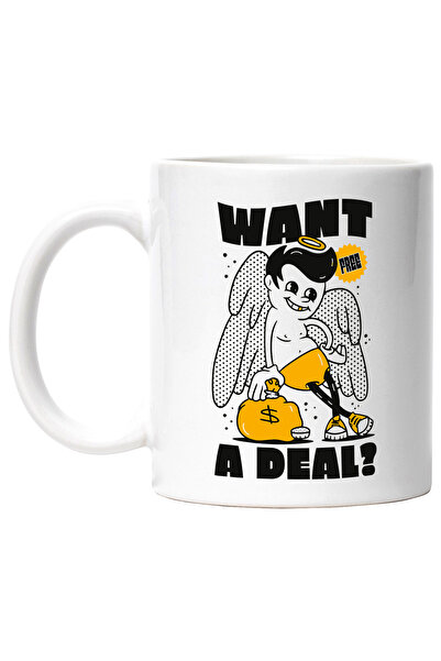 StoryGift Romania Cana Cu Mesaj In Engleza Want A Deal, Inger, Bani, Punga, M...