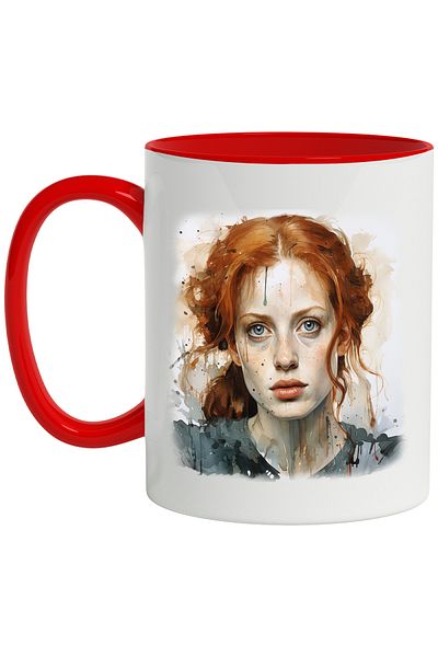 StoryGift Romania Mug With Sophie Turner, Actress, Celebrity, Hollywood, Multicolor 330 ml, Ceram, With ,STG