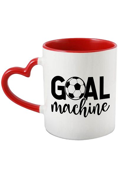 StoryGift Romania Mug for a goal scorer with the message "Goal machine" - victory ball by , With ,STG