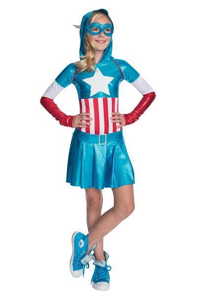 Marvel Captain America Dress For Girls 5-7 Years 120 - 130 Cm