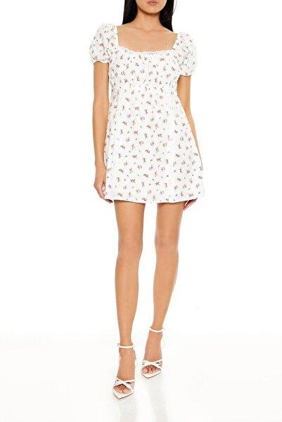 Forever 21 Çiçek Desenli Mini Elbise
