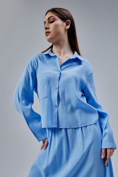 Bolivente Cămașă oversize Baby Blue