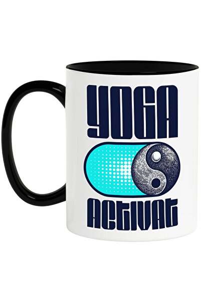 StoryGift Romania Yoga mug activated relaxation meditation, sports lovers, 330ml, Ceramic with Handle, With, STG