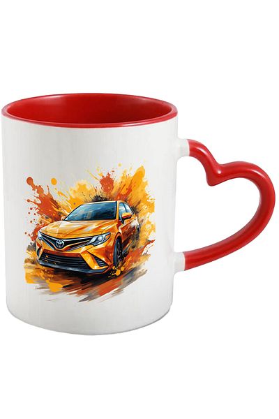StoryGift Romania Mug With Car, Toyota Camry, Illustration, Paint, Multicolor 330 ml, Ceramic with, With, STG