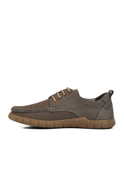 AYAKMOD Gray Nubuck Genuine Leather Men's Casual Shoes 995-1 m