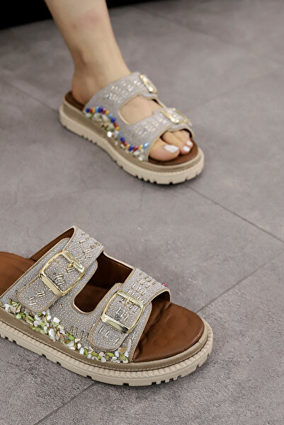 Mamito Ayakkabı BLN 690 Πέτρινες Παντόφλες με Μεταλλική Πόρπη