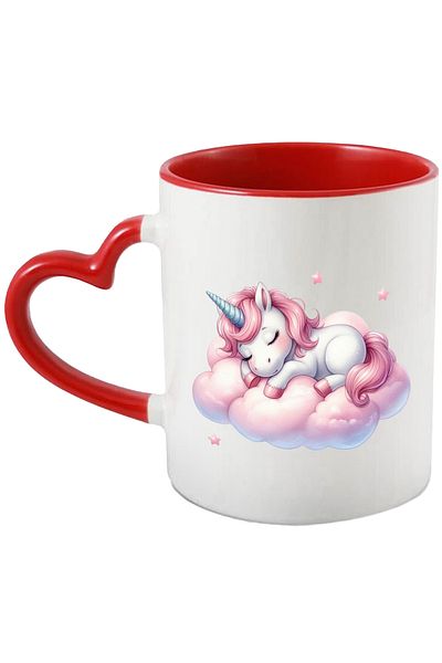 StoryGift Romania Mug with a sleeping unicorn, illustration, stars, cloud, laziness, sleep with Mane, With, STG