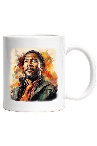 StoryGift Romania Cana Cu Marvin Gaye, Artist Celebru, Compozitor, Multicolor 330 ml, Ceramica cu , Cu ,STG