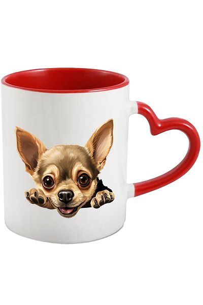 StoryGift Romania Mug with a playful puppy | illustration | has energy | small size | for love, With ,STG