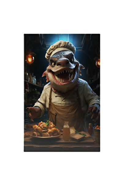 StoryGift Romania Tablou Canvas: Rechinul Bucătar În Restaurantul Sălbatic Se...