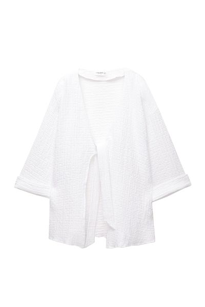 Pull & Bear Rustic blouse with front knot