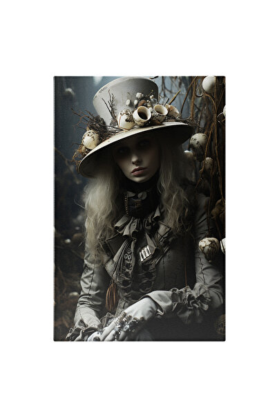 StoryGift Romania Tablou Canvas: Fotografie Cu O Fata Blonda In Haine De Epoc...