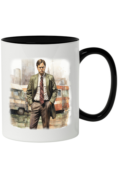 StoryGift Romania Mug With Dwight Schrute, Character, The Office, Comedy, Multicolor 330 ml, Ceramics, With ,STG