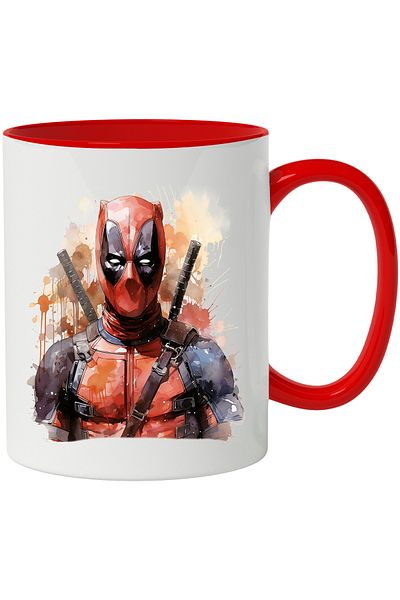 StoryGift Romania Deadpool Mug, Costume, Marvel, Sword, Wade Wilson, Superpowers, Multicolor 33, With,STG