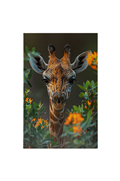 StoryGift Romania Tablou Canvas Silueta Înaltă A Girafei Și Umbra Sa Lungă Ce...