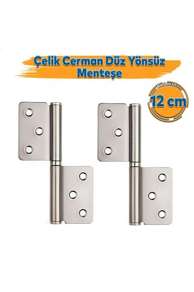 Badem10 Undirectional Cerman Cerman Aluminum Door Hinge 2 Pieces of 2 Easy to Install Durable Satin 12 cm Hinge