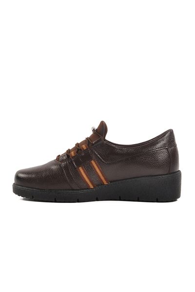 AYAKMOD Brown Genuine Leather Women's Casual Shoes Bb0121 Z