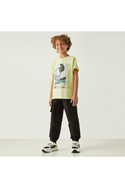 Juniors Graphic Print T-Shirt With Short Sleeves