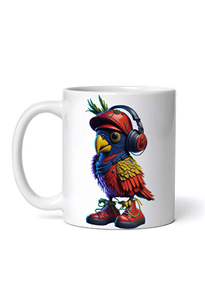 OEM Εξατομικευμένη λευκή κούπα, Παπαγάλος με Μπότες, INOVATIX®. 330ml