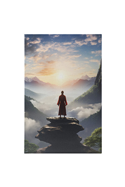 StoryGift Romania Tablou Canvas: , Chinez In Kimono Portocaliu Care Admira Pr...