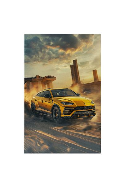 StoryGift Romania Tablou Canvas Dune De Nisip Deranjate De Viteza Unui Urus - Offroad Prin Desert , Pictura Digit