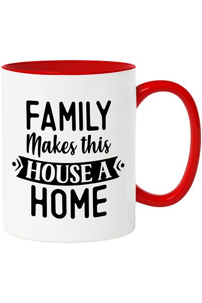 StoryGift Romania Mug with the message "Family turns this house into a "home"" - love sacrifice, With ,STG