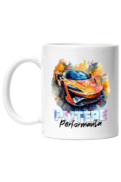 StoryGift Romania Cana Cu Mesaj Putere Performanta, Ilustratie Watercolor, Ma...