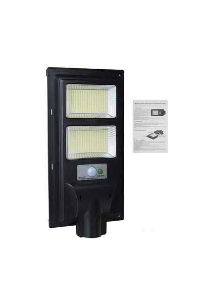 eyemazing Solar Street Lamp eMazing , 100W, 96 LEDs, Remote, Sensor, IP65, ABS, 6500K, 10h, 37.8x18.8x5cm