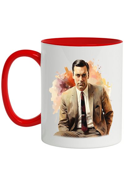 StoryGift Romania Mug With Don Draper, Mad Men, Series, Character, Costume, Multicolor 330 ml, Ceramics, With ,STG