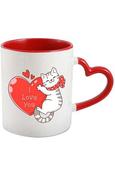 StoryGift Romania Mug with the message "I love you", love, heart, affection with Man, With, STG