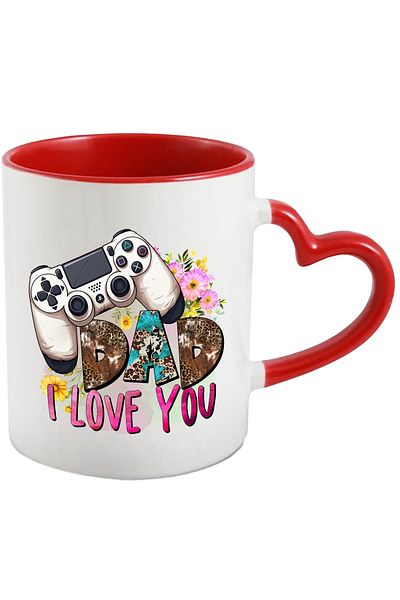 StoryGift Romania Mug with the message "Dad, I love you", dad, illustration, love, appreciation, respect,, With ,STG