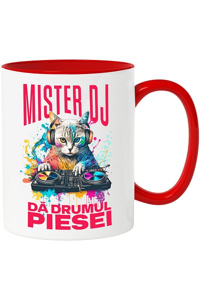 StoryGift Romania Mug mystery dj. let the song go cat cat fun, 330ml, Ceramic with Handle, With ,STG