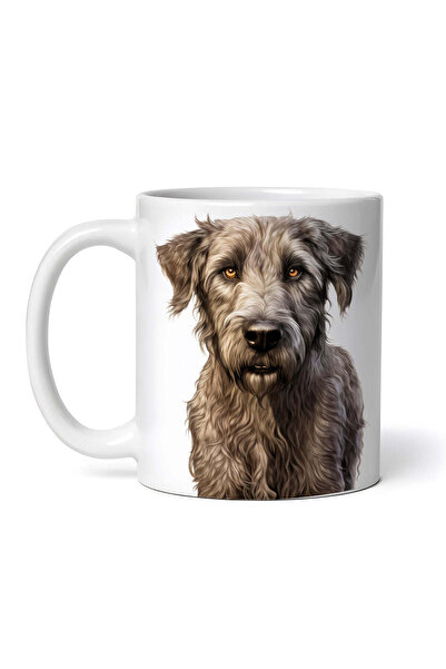 OEM Εξατομικευμένη λευκή κούπα, πορτρέτο Ιρλανδικού Λυκόσκυλου, INOVATIX®. 33...