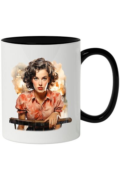 StoryGift Romania Mug With Michelle Monaghan, Actress, Movies, Star, Multicolor 330 ml, Ceramic c, With ,STG