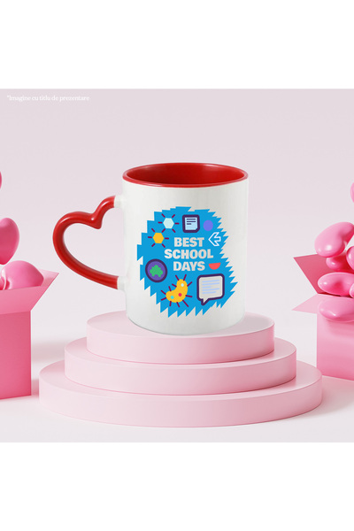 StoryGift Romania Cana Cu Text in Engleza Best School Days, Zile, Scoala, Ele...