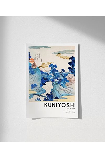 VOGLOO Çerçevesiz Poster Kuniyoshi Fuji no Yukei