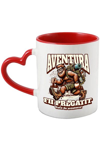 StoryGift Romania Mug Dad who loves adventure, family relationship, 330ml, Ceramic with Heart Handle, With, STG