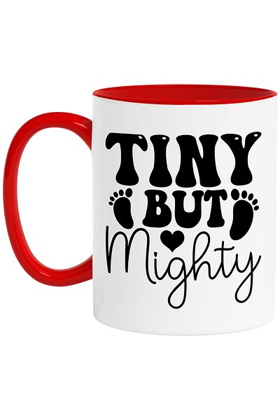 StoryGift Romania Mug for small and strong children with the message in English "Tiny, but mighty" with Ma, Cu, STG