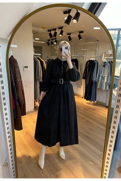 OlaLady Rochie de damă cu cataramă prințesă cu mâneci test denim blugi