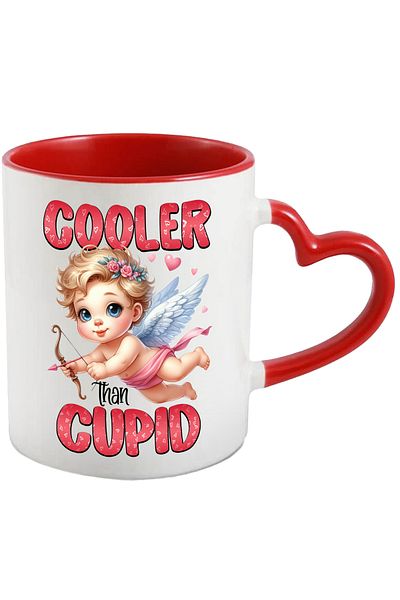 StoryGift Romania Cupid angel mug with the message "Cooler than Cupid", cooler than Cupid, with ,STG