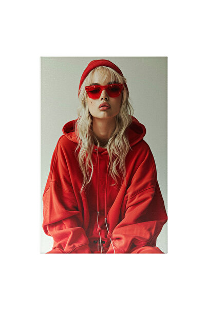 StoryGift Romania Tablou Canvas Fata Cu Parul Blond Si Breton Cu Ochelari De ...