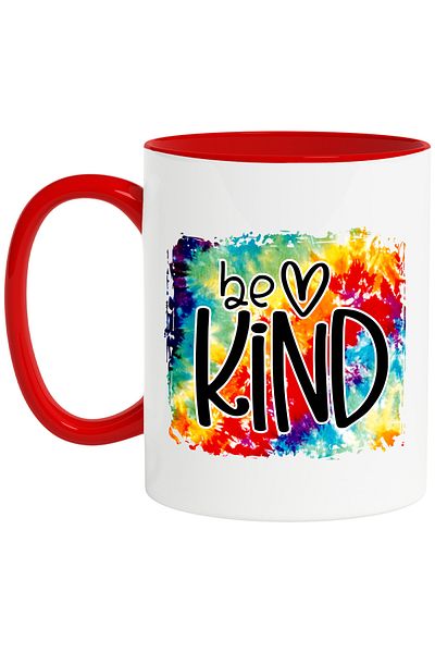 StoryGift Romania Mug with the message "Be kind", illustration, motivational, be good, kindness, help c, With ,STG