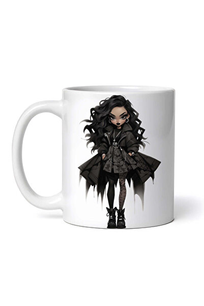 OEM Cană albă personalizată, Păpușa Demonică Alma, INOVATIX®. 330ml