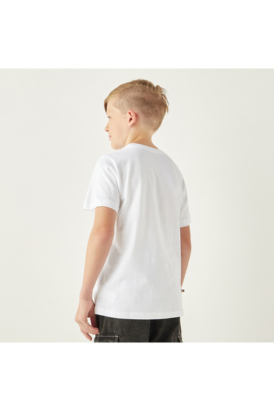 Juniors Graphic Print T-Shirt With Short Sleeves And Crew Neck