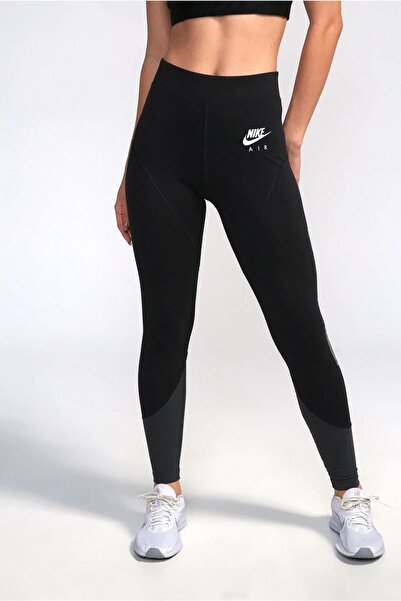 Nike Nsw Air Swosh Yüksek Belli Toparlayıcı Siyah Kadın Spor Taytı