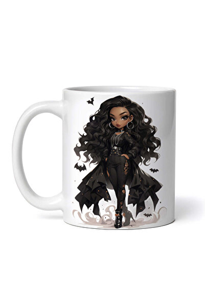 OEM Cană albă personalizată, Păpușa Demon Beth, INOVATIX®. 330ml