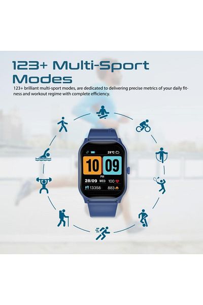 Promate Smartwatch XWatch-B2 - 2.01 inch Display - Bluetooth Support - Blue