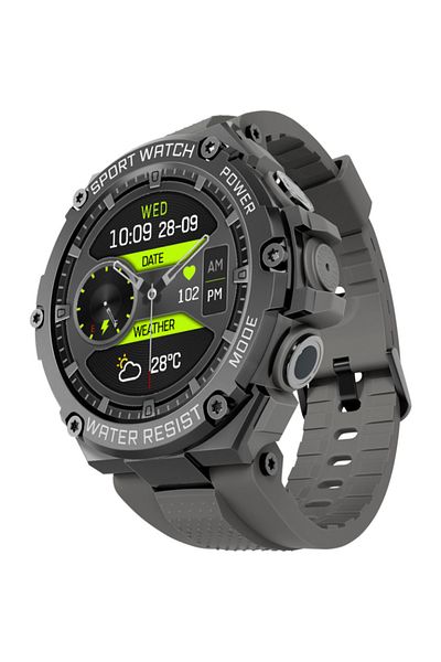 Promate Smartwatch xWatch-R19 for Men - 1.53 inch - Supports Bluetooth - Water Resistant - Gray